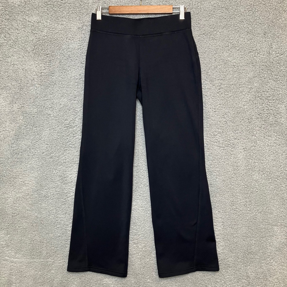 Columbia Sportswear Pants Women S Black Wide Leg Athletic Lounge Fleece Lined